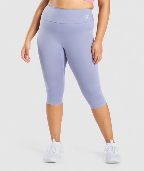 Women's Gymshark Training Cropped Leggings Light Blue | CA 8A35N6